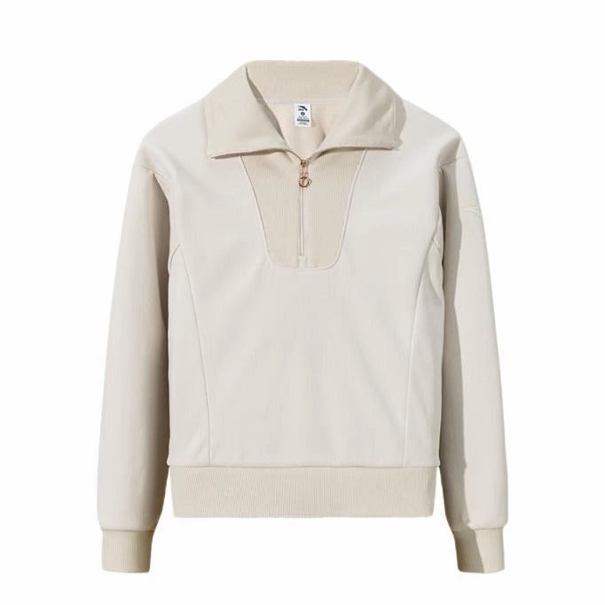 【Gu Ailing】Anta Training Series Pullover Collar Half-Zip Sweatshirt