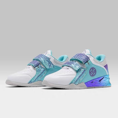 （Kids）Lu Xiaojun Lifter 1.0 Professional Weightlifting Shoes / Squat Shoes - Blue/Purple/White
