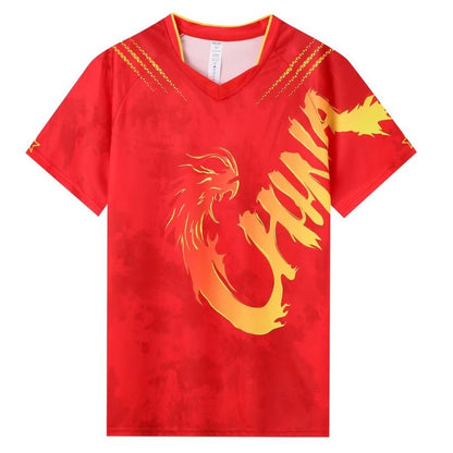 Paris Summer Games National Team Table Tennis Quick-Drying Sports T-Shirt