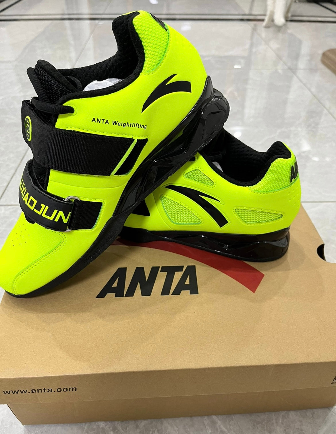 Lu Xiaojun x Anta 1 National Team Competition Training Weightlifting Shoes / Squat Shoes - Green