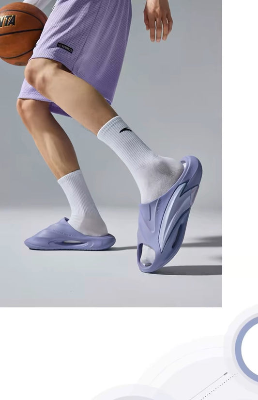 Anta Nitrogen Bubble Leisure Sports Recovery Slippers - Purple