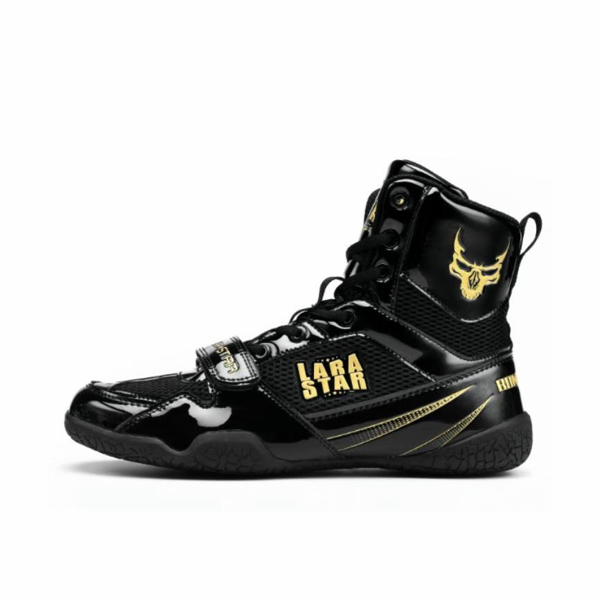 Lara Star Professional Boxing Training Shoes - Black