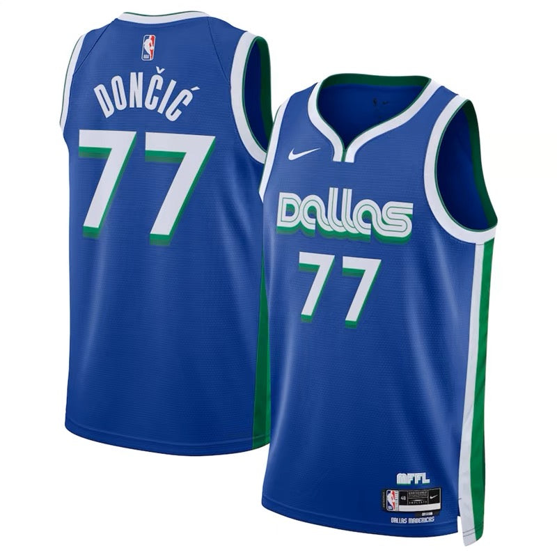 Mavericks No. 77 Doncic Basketball Jersey