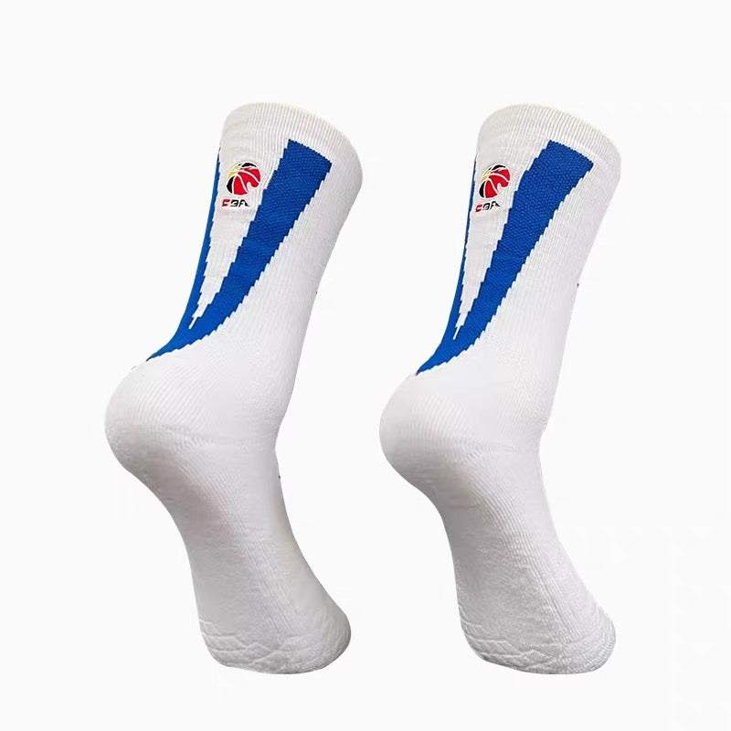 CBA Player Edition Elite PE Long Basketball Socks (Big V)