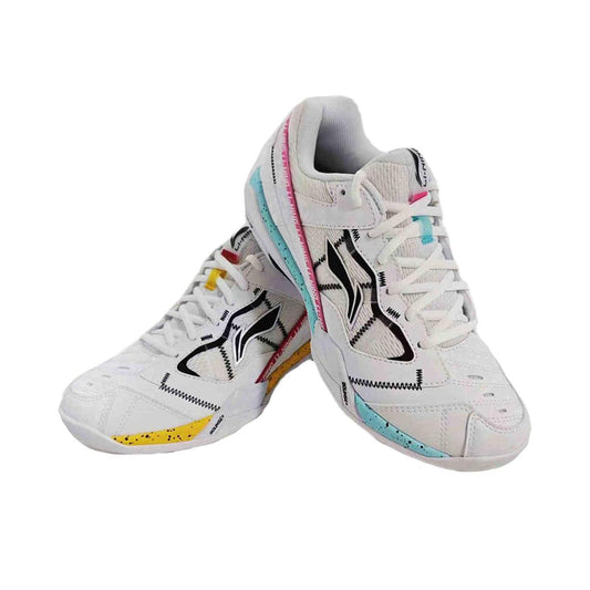 （Shi Yu Qi）Li-Ning Invincible Ace Badminton Shoes - White/Yellow/Blue