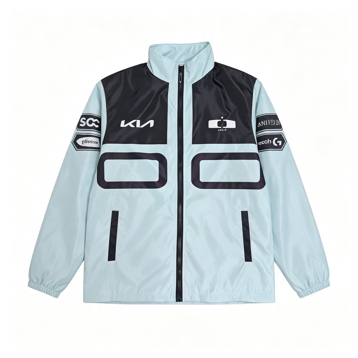 S16 World Championship DK Team Ice Blue And Black Color Block Jacket - ShowMaker
