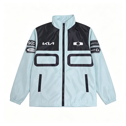 S16 World Championship DK Team Ice Blue And Black Color Block Jacket - ShowMaker