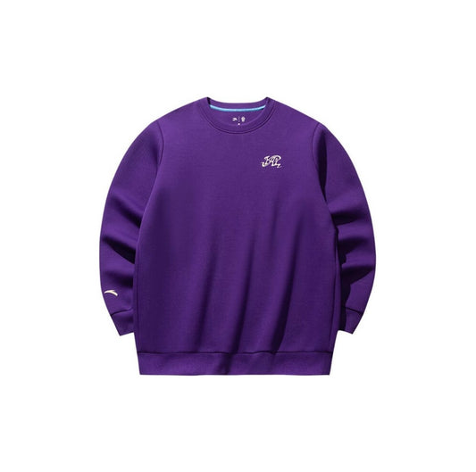 Anta Kai Tour Crewneck Pullover Sweatshirt - Purple