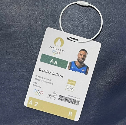 American Dream Team Paris Basketball Player ID/Backpack Pendant