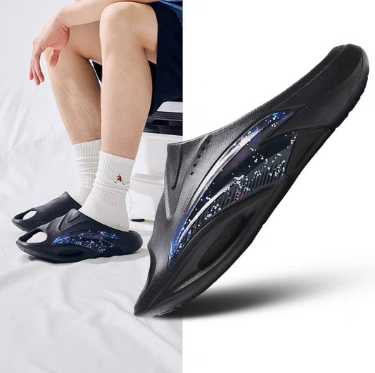 Anta Nitrogen Bubble Leisure Sports Recovery Slippers - Black