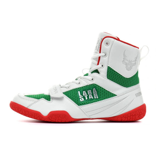 Lara Star Professional Boxing Training Shoes - Green/White