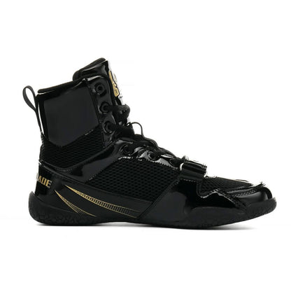 Lara Star Professional Boxing Training Shoes - Black