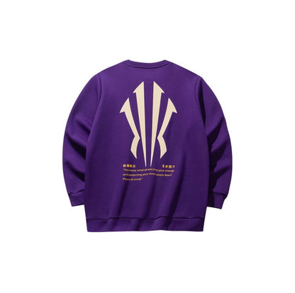 Anta Kai Tour Crewneck Pullover Sweatshirt - Purple