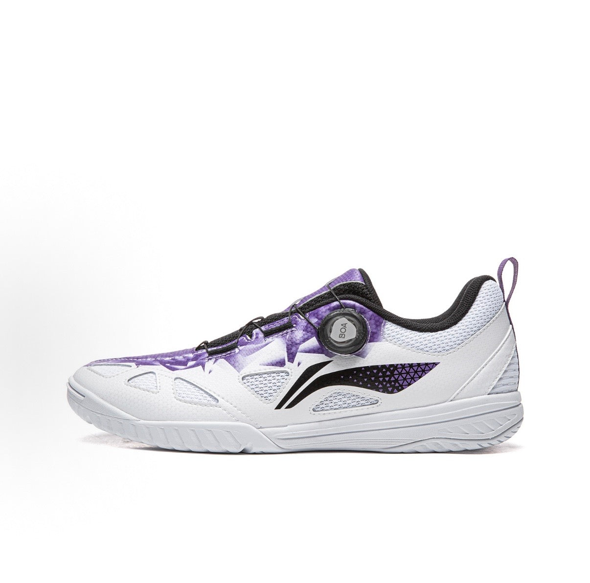Li-Ning Mage Ess Table Tennis Shoes - White/Purple