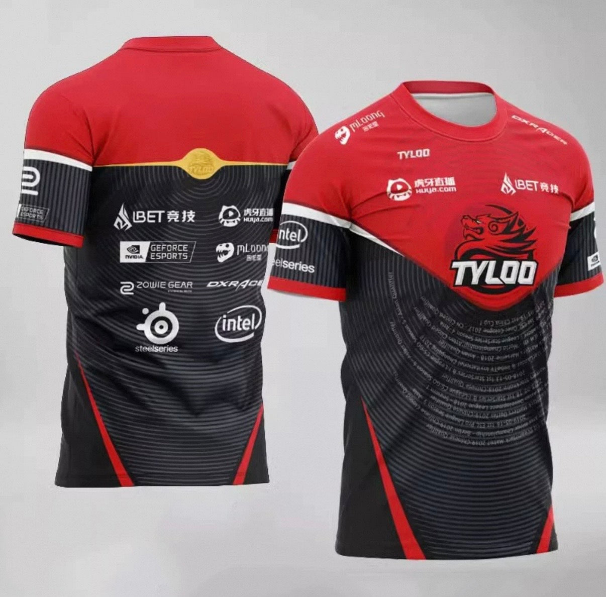 TYLOO Esports CSGO Customizable ID Major Gaming Jersey - DANK1NG & Eggplant