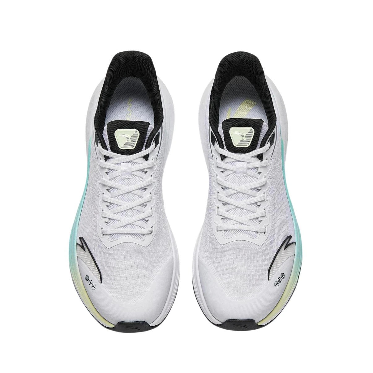 【Yibo Wang】 Anta Stinger 6 Fabric PP Film Running Shoes - White/Clear Blue