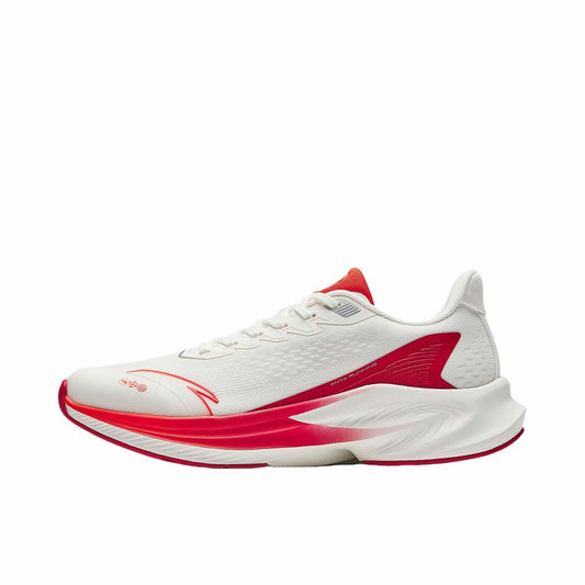 【Yibo Wang】 Anta Stinger 6 Fabric PP Film Running Shoes - White/Classic Red