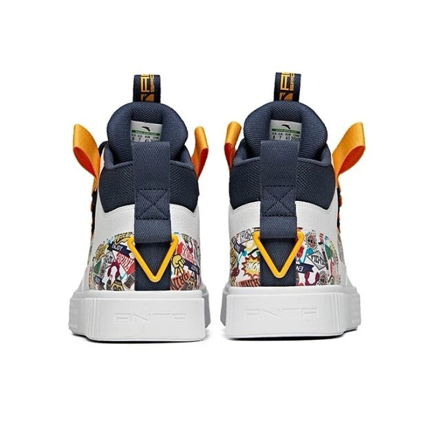 Coca Cola x Anta Anti-slip Skateboard Shoes - White/Blue