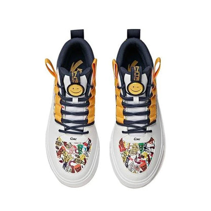 Coca Cola x Anta Anti-slip Skateboard Shoes - White/Blue