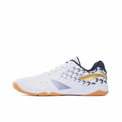 Li-Ning Professional Table Tennis Shoes - White/Black/Gold