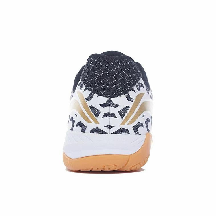 Li-Ning Professional Table Tennis Shoes - White/Black/Gold
