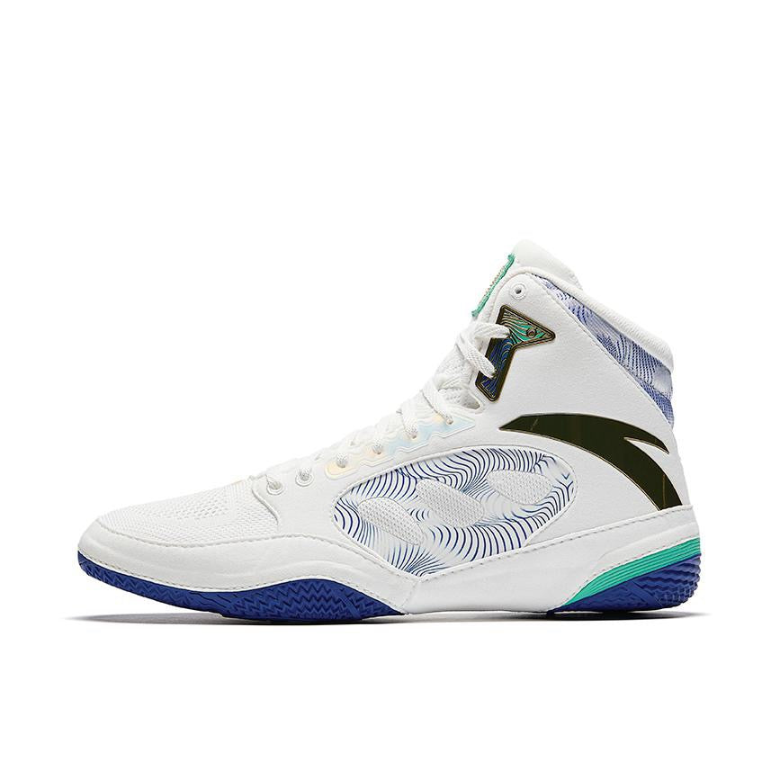 Anta | China National Team Professional Wrestling Shoes - White/Black/Blue