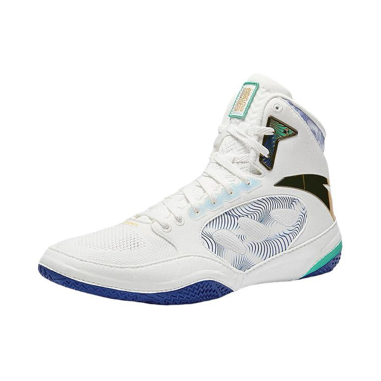 Anta | China National Team Professional Wrestling Shoes - White/Black/Blue
