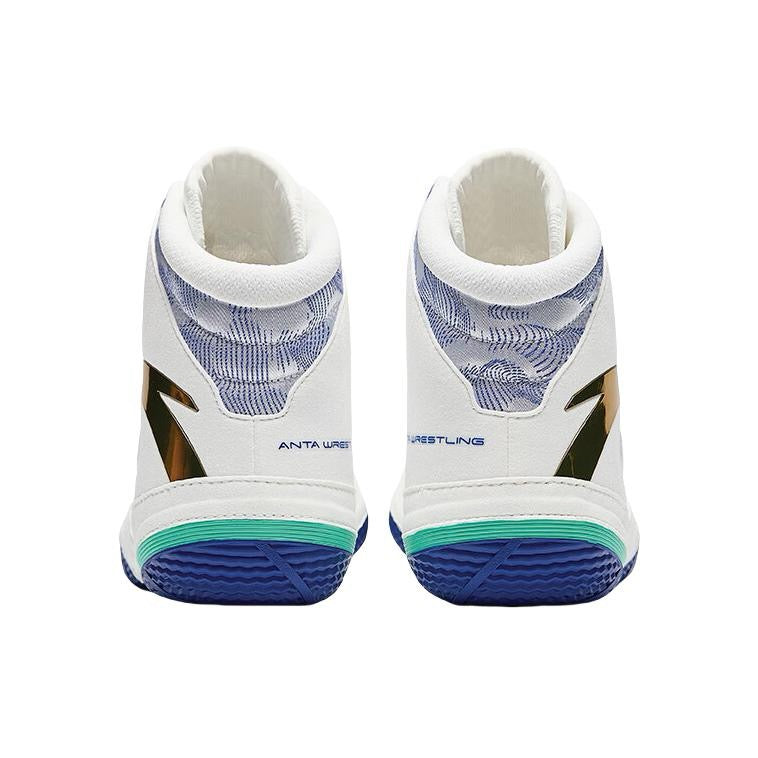 Anta | China National Team Professional Wrestling Shoes - White/Black/Blue