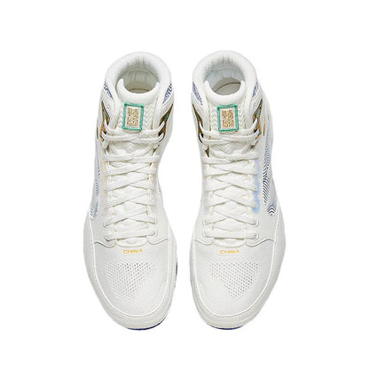 Anta | China National Team Professional Wrestling Shoes - White/Black/Blue