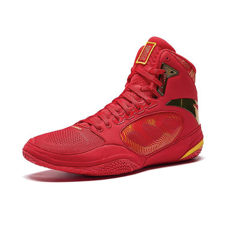 Anta | China National Team Professional Wrestling Shoes - Red/Gold/Black