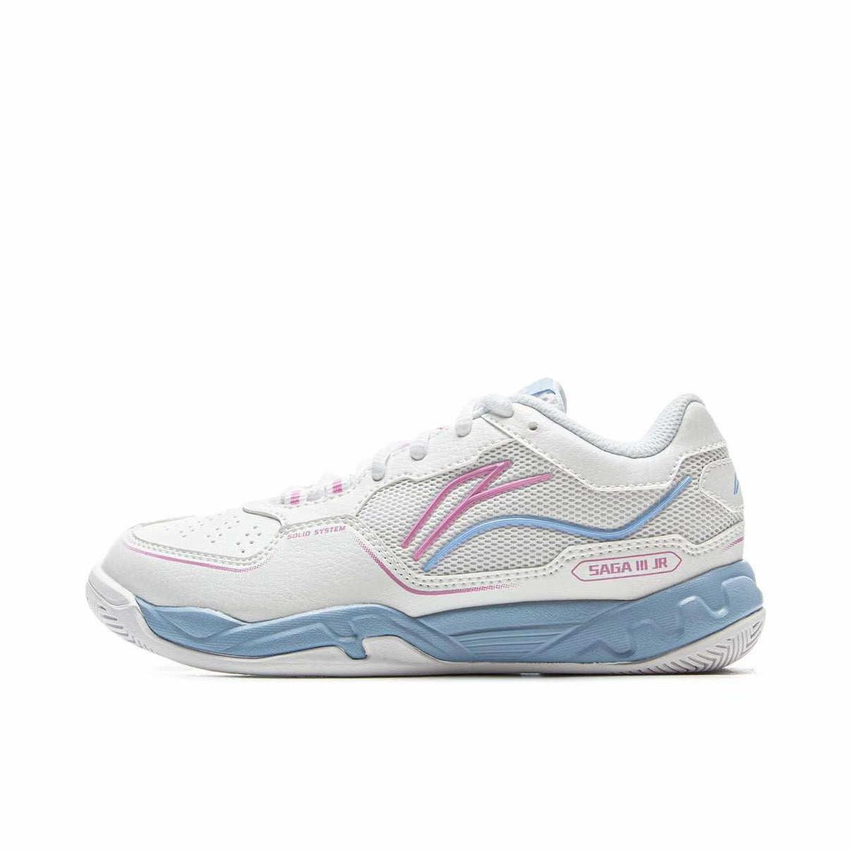 Kids Li-Ning Saga 3 Badminton Shoes - Standard White