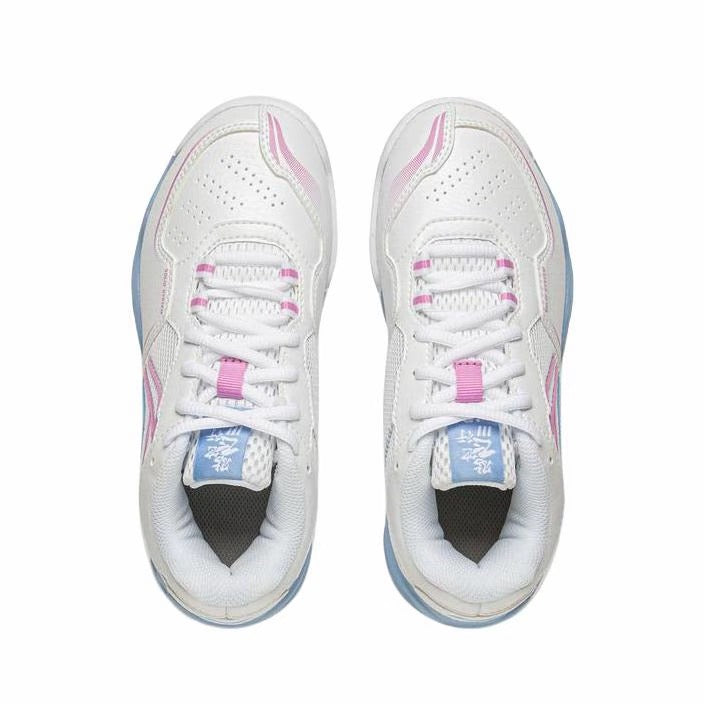 Kids Li-Ning Saga 3 Badminton Shoes - Standard White