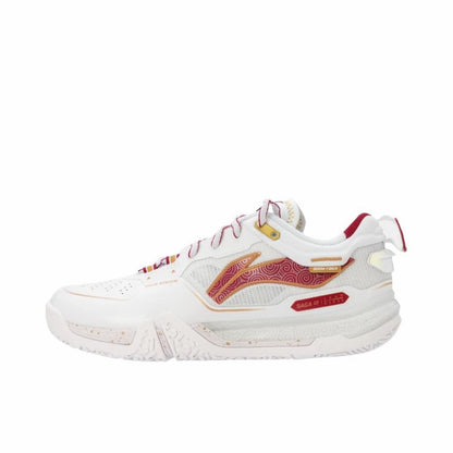 Year of the Horse | Li-Ning Saga 3 Pro Badminton Shoes - White/Red