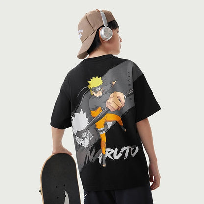 Youth/Kids Anta Naruto 2025 Summer Pure Cotton T-Shirt