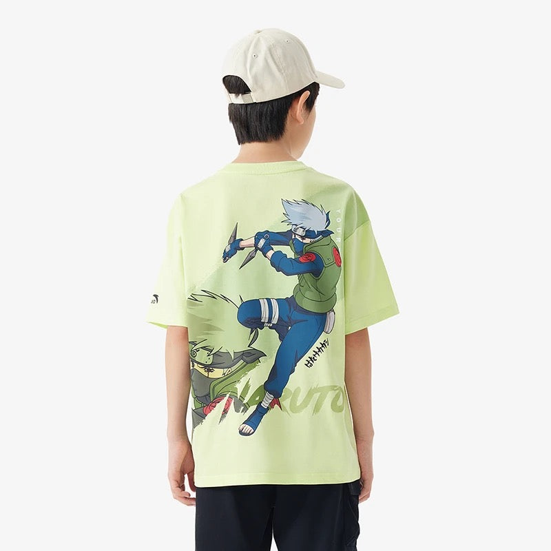 Youth/Kids Anta Naruto 2025 Summer Pure Cotton T-Shirt