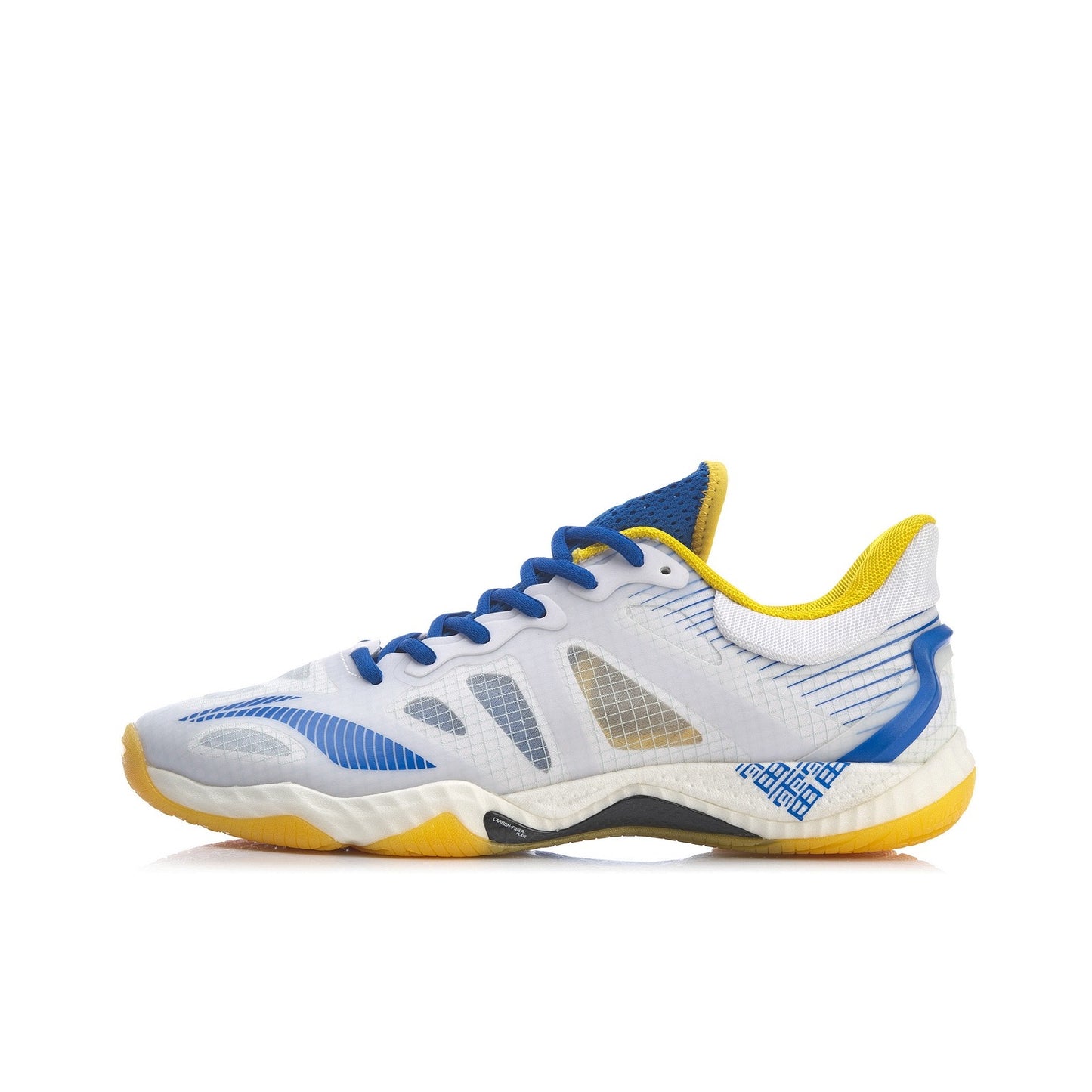 Li-Ning Gyrfalcon 4 Badminton Shoes - White/Blue/Yellow