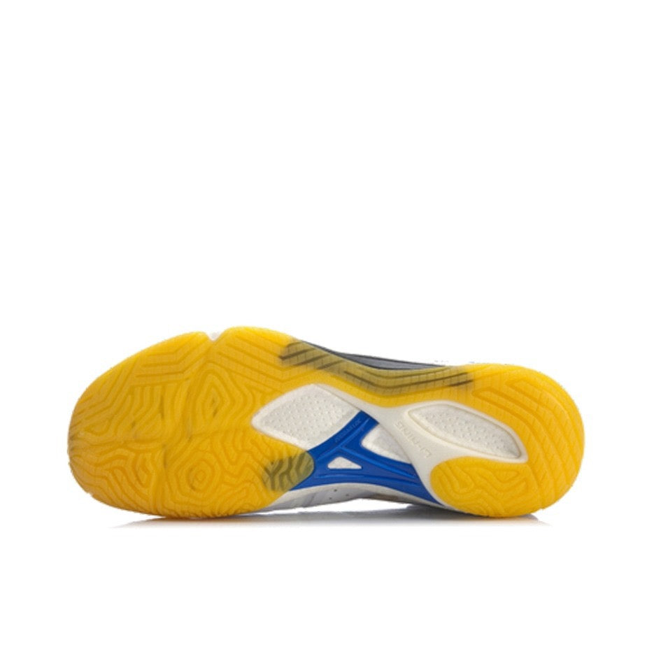 Li-Ning Gyrfalcon 4 Badminton Shoes - White/Blue/Yellow