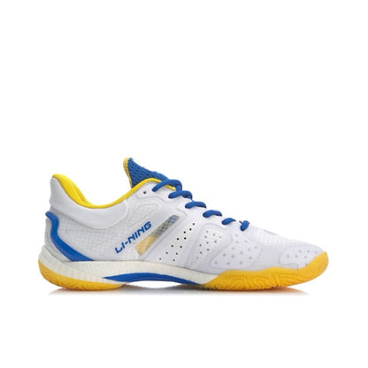 Li-Ning Gyrfalcon 4 Badminton Shoes - White/Blue/Yellow