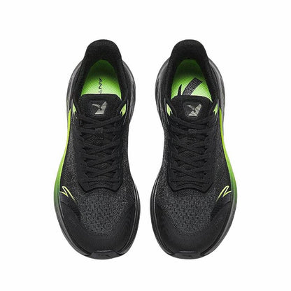 【Yibo Wang】 Anta Stinger 6 Fabric PP Film Running Shoes - Black/Green