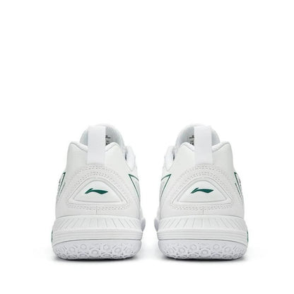 Li-Ning Pu Non-Slip Breathable Low-Top Badminton Shoes - White/Green