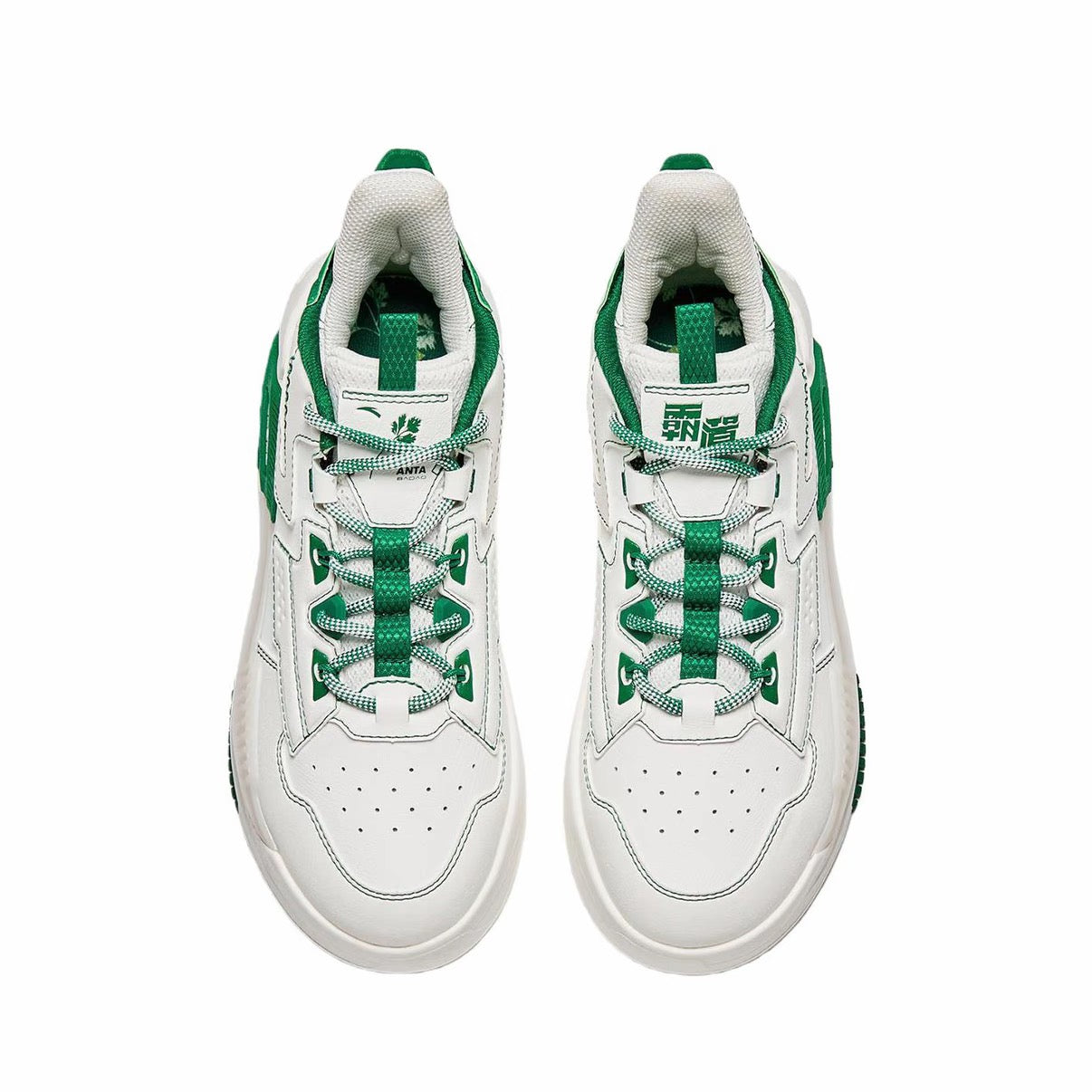 （Women & Men）Anta Badao 2026 Spring Casual Sneakers - White/Green