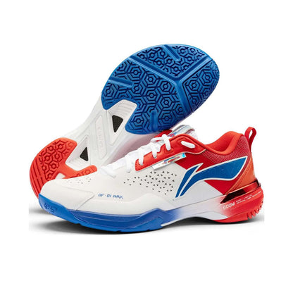 Blade DF-01 Max | Li-Ning Badminton Shoes - White/Red/Blue
