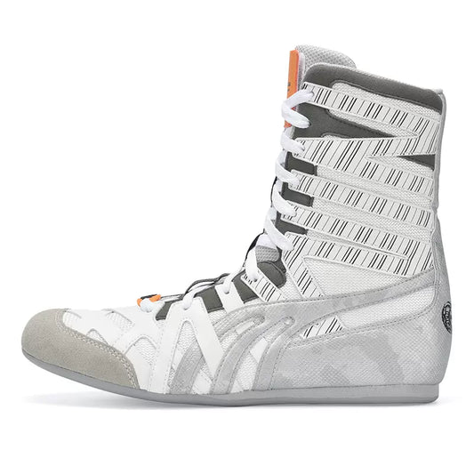 Do-win High Barrel Professional Boxing Training Shoes - White/Gray
