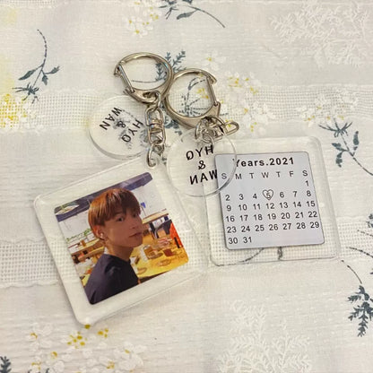 (Free) Customization Commemorative Calendar/keychain Hanging/Photo