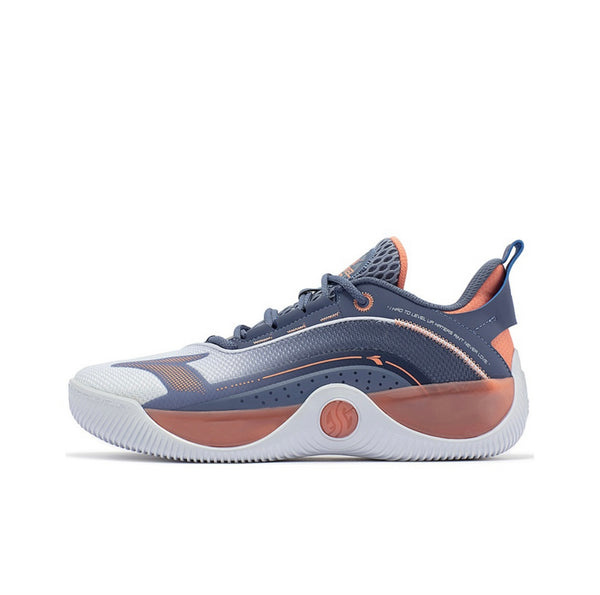 361 Degrees LVL Up Basketball Shoes - White matte blue