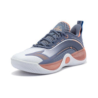 361 Degrees LVL Up Basketball Shoes - White matte blue