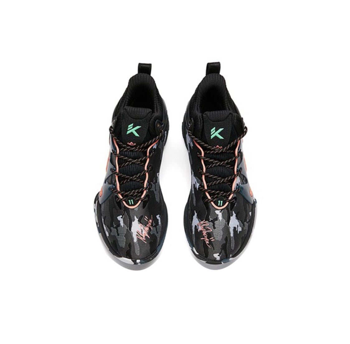 Anta Men's KT "The Mountain 1.0" Low Actual Basketball Shoes - Black/White/Gray