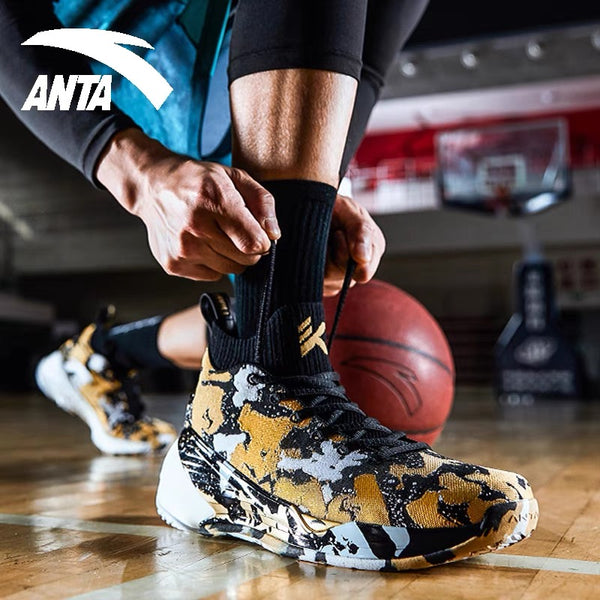 Anta KT8 Klay Thompson Basketball Sneakers - Camouflage gold/Black