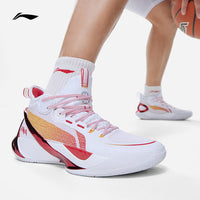 Li Ning Sonic 10 Ultra Mid Basketball Shoes - White/Red