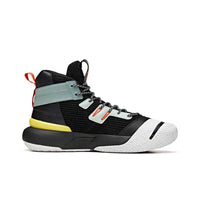 Anta Quick Fight 4 High Suede Basketball Shoes - Black/Green